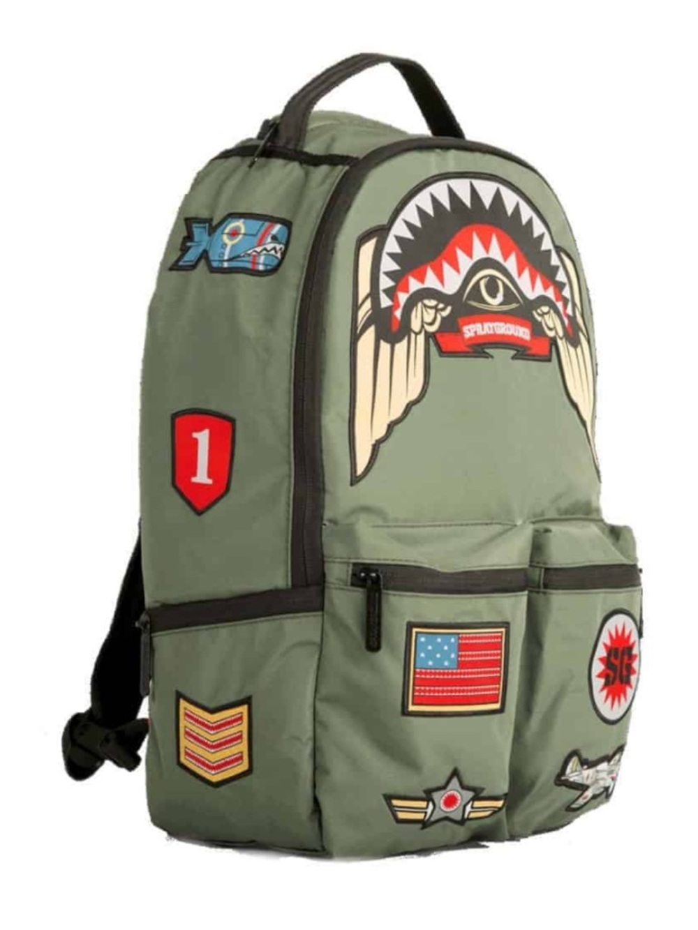 Sprayground Backpack Camo Green Army Patches - Limited Edition 2016 B874 - Picture 2 of 16